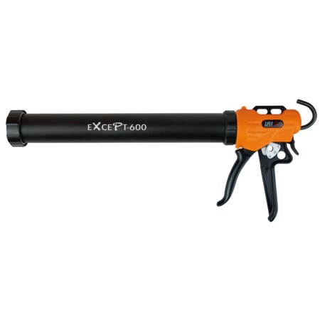 20oz Professional Grade Drip Free Sausage Caulking Gun, Black/Orange